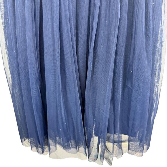 Moulinette Soeurs Anthropologie Fairy Whimsigoth Navy Tulle Embroidered Dress 0 - Picture 11 of 15
